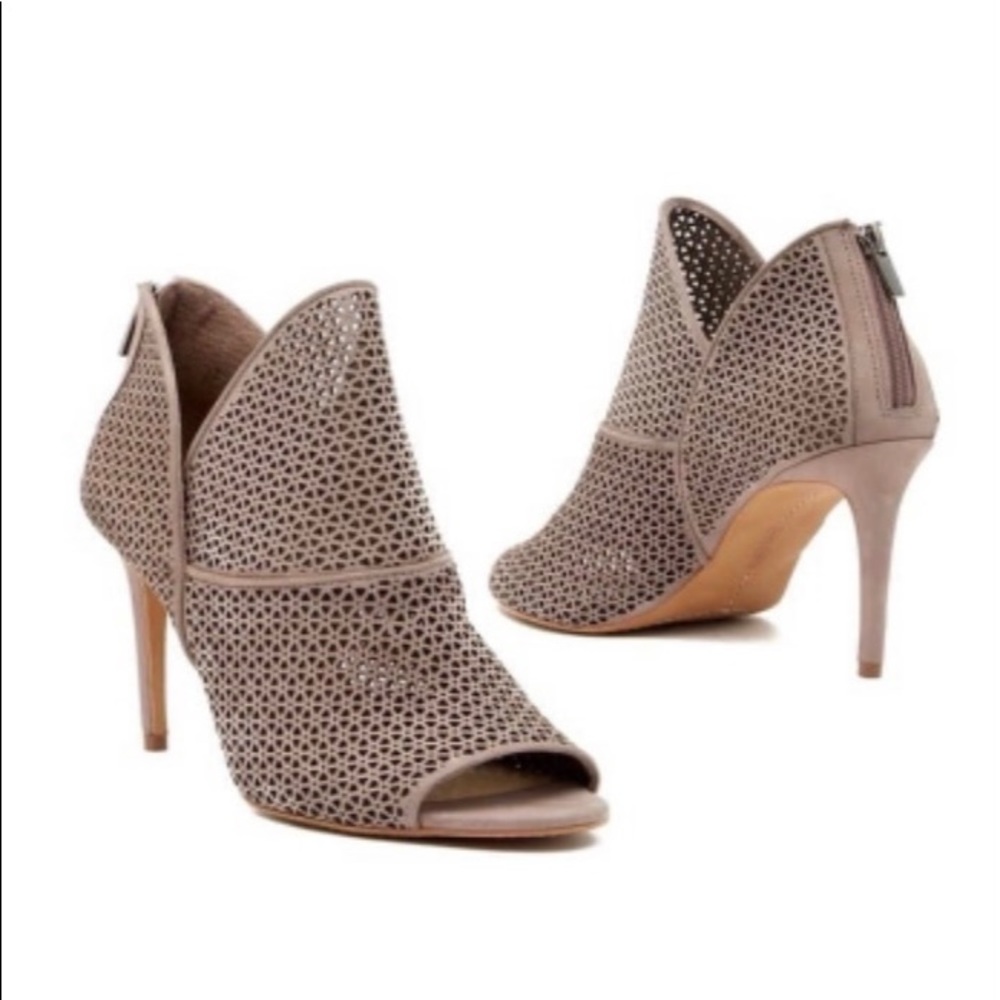 Vince Camuto Vatena Laser Cut Bootie Heels